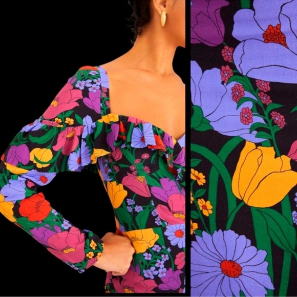 NWT Farm Rio Women's Floral Dress - Multicolor - Picture 11 of 13